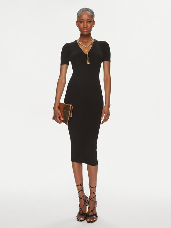 Elisabetta Franchi Elisabetta Franchi Igapäevane kleit AM-62S-41E2-V380 Must Slim Fit