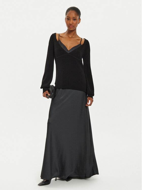 TWINSET TWINSET Džempera un kleitas komplekts 242TP3112 Melns Relaxed Fit