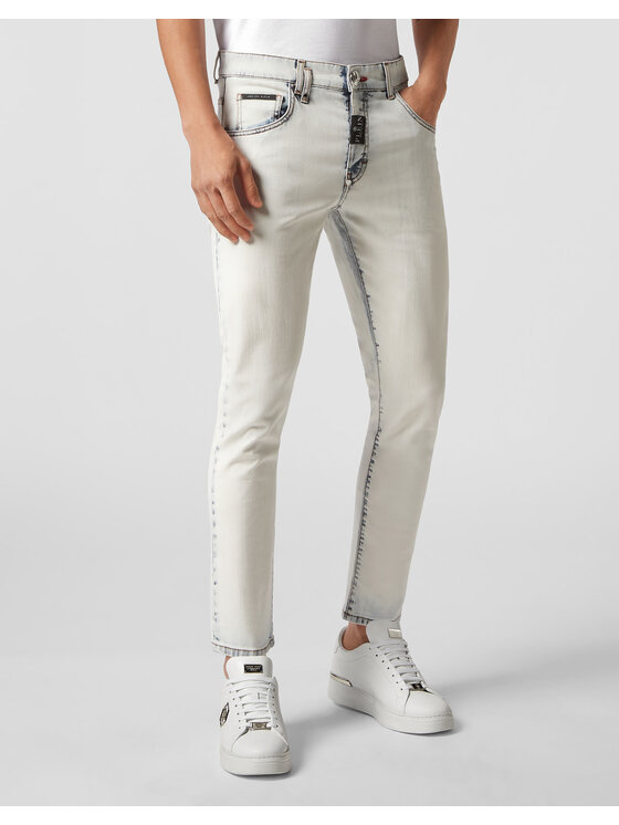 PHILIPP PLEIN PHILIPP PLEIN Džínsy 10111 Biela Skinny Fit