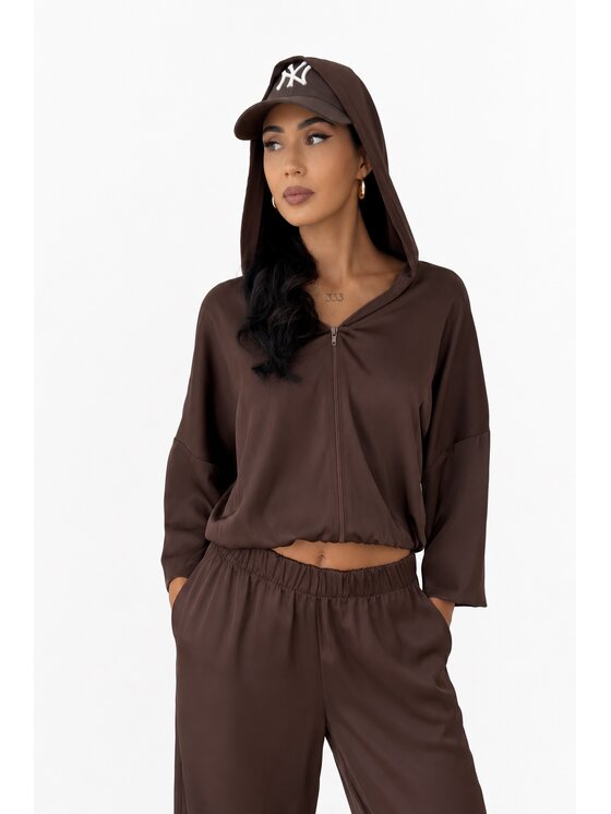 Agatha Studio Agatha Studio Komplet bluzka i spodnie A26LS-KA-K51 Brązowy Regular Fit