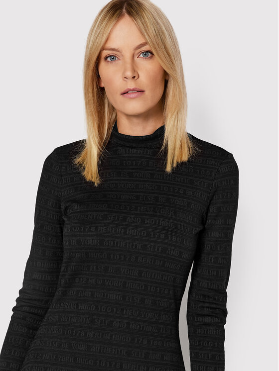 HUGO Hugo Hétköznapi ruha Daserina 50464240 Fekete Regular Fit