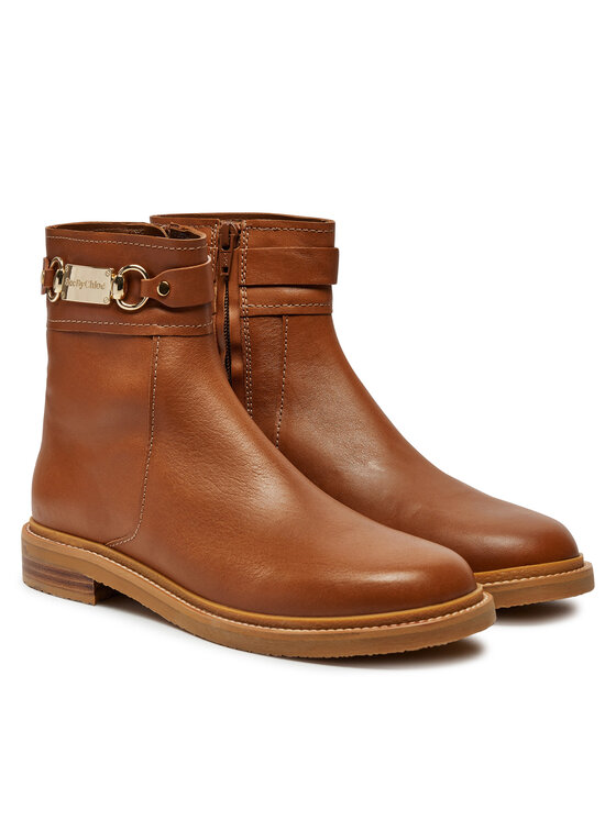 See By Chloé See By Chloé Botki Signature SB43034A Brązowy