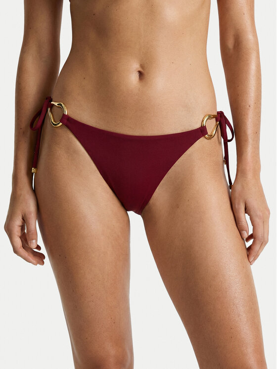 Guess Dół od bikini E6GO10 KF590 Bordowy
