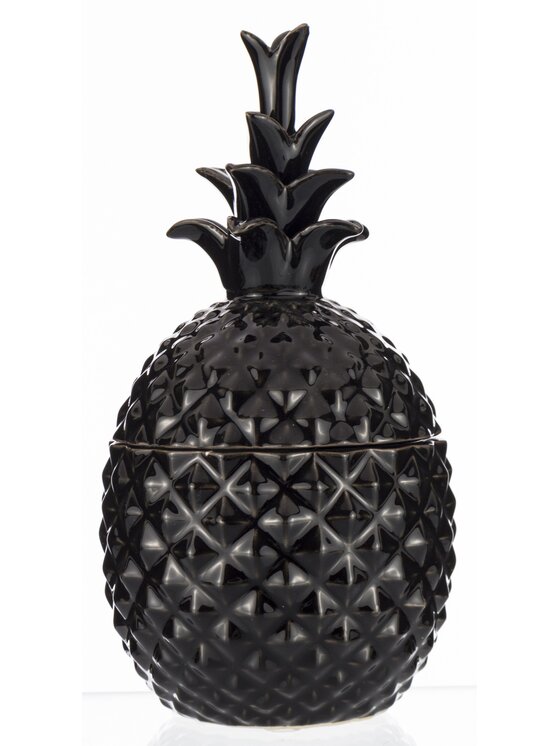MIAhome MIAhome Pojemnik ananas dekoracja 19x10x10 cm PINYA - II small Czarny