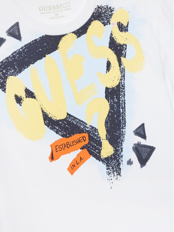 Guess Guess T-krekls L5GI00 K8HM4 Balts Regular Fit