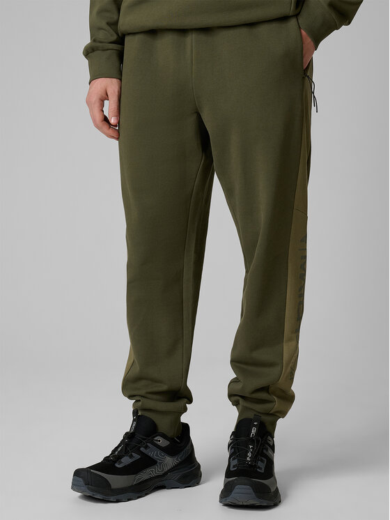 4F 4F Spodnie dresowe SPORTS CLUB Khaki Regular Fit