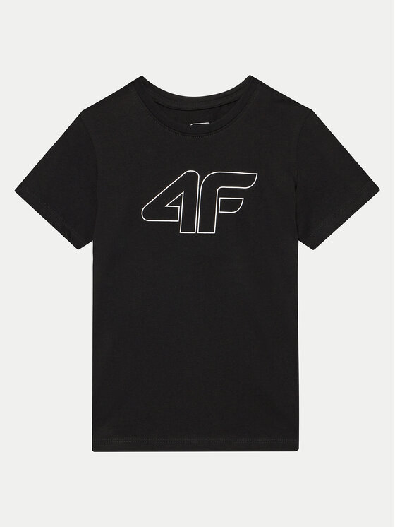 4F 4F T-särk 4FJWMM00TTSHF1803 Must Regular Fit
