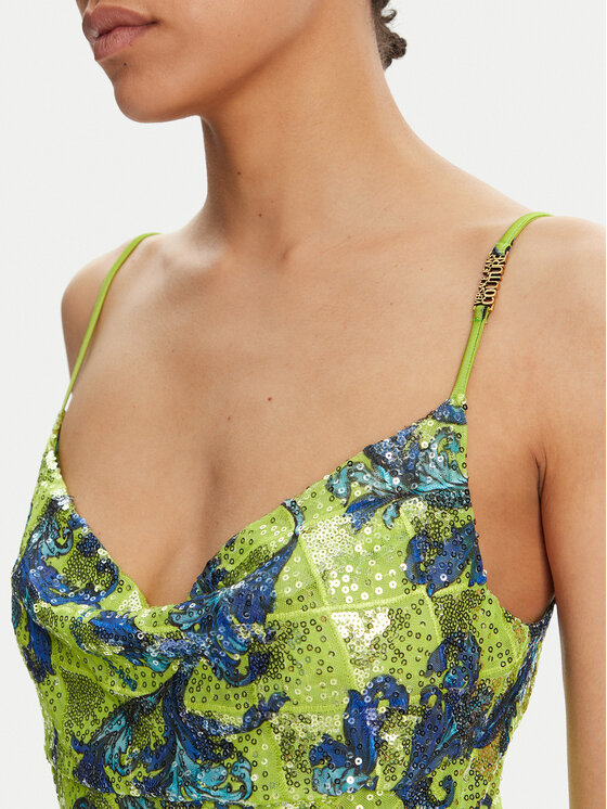 Versace Jeans Couture Versace Jeans Couture Kokteilinė suknelė 78HAO9B6 Žalia Slim Fit