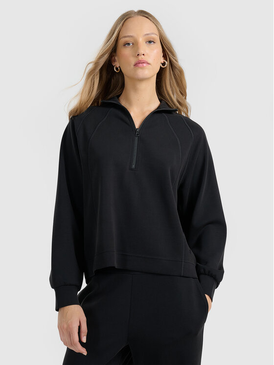 4F 4F Bluza MODAL STORY Czarny Regular Fit
