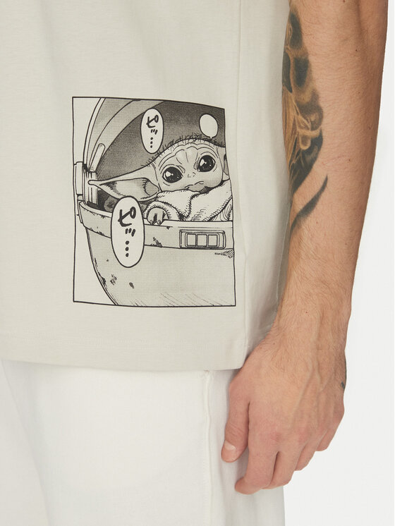 adidas adidas T-shirt Star Wars The Mandalorian JI5717 Beige Oversize