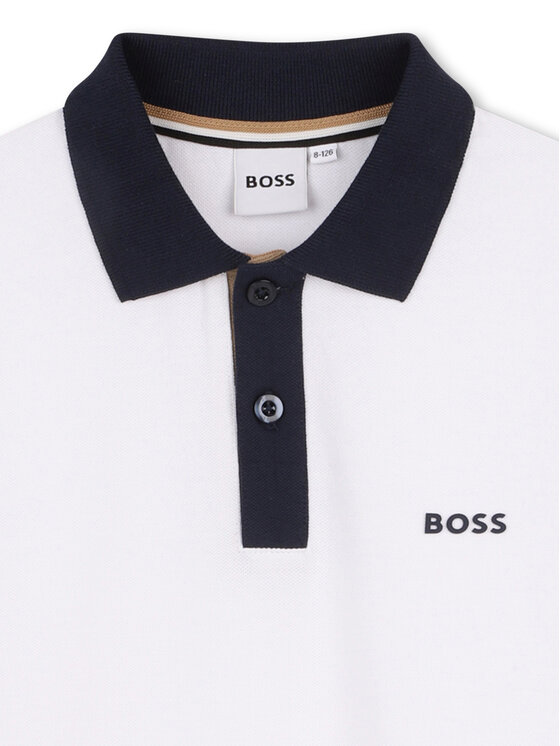 BOSS BOSS Tricou polo J52955 D Alb Regular Fit