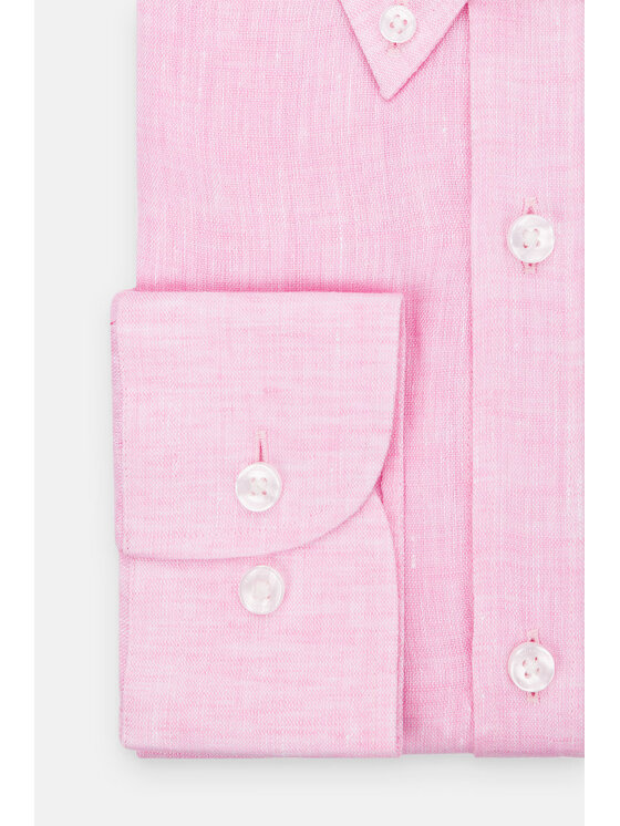 Lancerto Lancerto Koszula Erica Różowy Slim Fit