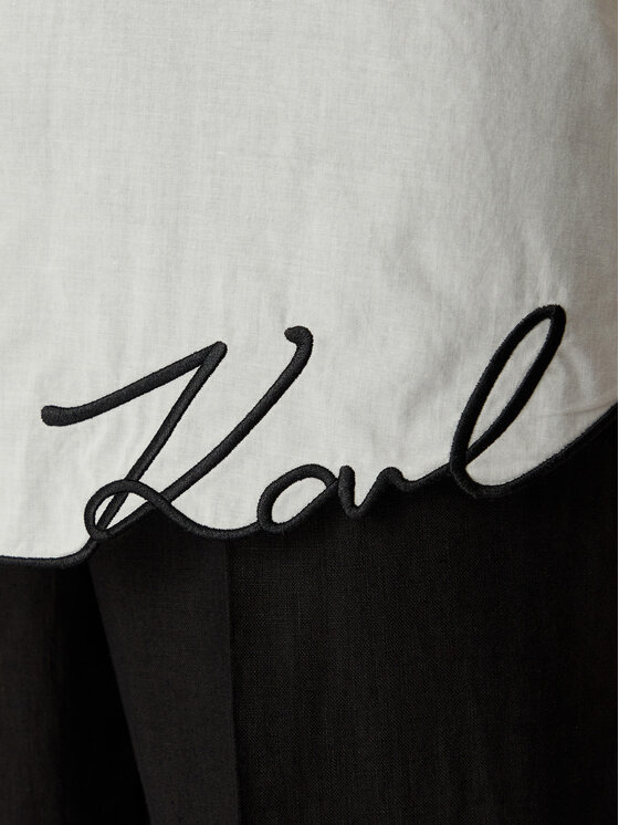 KARL LAGERFELD KARL LAGERFELD Koszula B2W46034 Kremowy Oversize