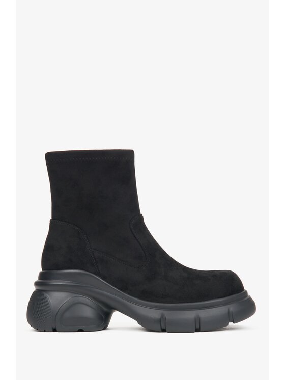 Estro Estro Μποτάκια με λάστιχο ER00116165 Μαύρο