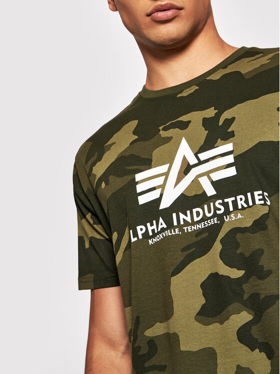 Alpha Industries Alpha Industries Tričko Basic 100501C Zelená Regular Fit