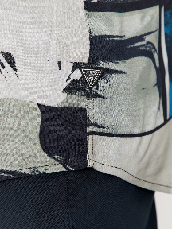 Guess Guess Koszula M4GH64 WD4Z2 Szary Slim Fit