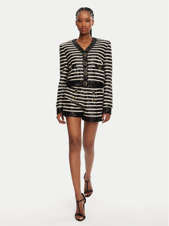 Balmain Balmain Marynarka DF1KL180XJ31 Czarny Regular Fit