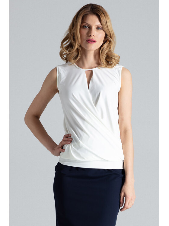 FIGL FIGL Blúzka M337 Écru Regular Fit