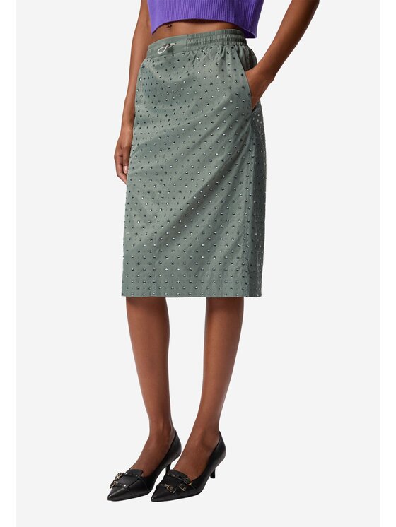 PINKO PINKO Gonna Alona gonna diagonale Verde Regular Fit