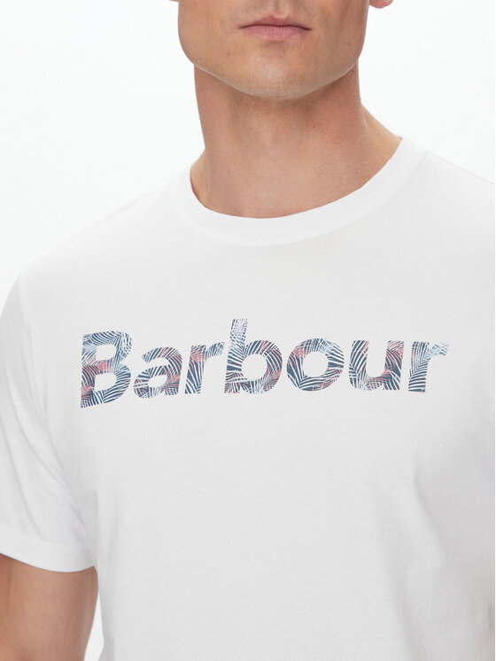Barbour Barbour T-krekls Devon MTS1391WH11 Balts Regular Fit