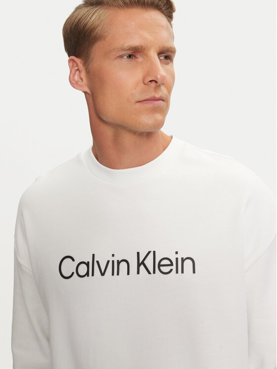 Calvin Klein Calvin Klein Majica dugih rukava Hero Logo K10K112956 Bijela Comfort Fit