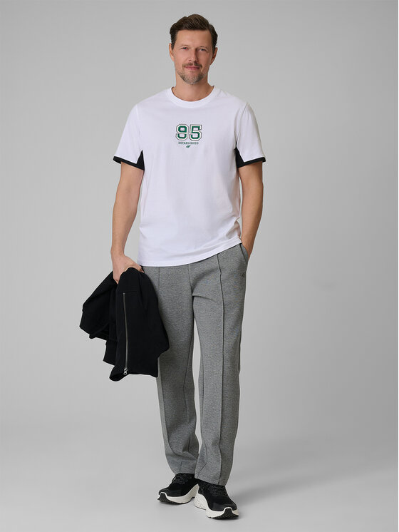 4F 4F T-Shirt SPORTS CLUB Biały Regular Fit