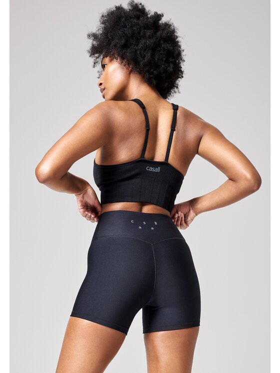 Casall Casall Biustonosz sportowy Seamless Rib Padded Sports Bra Czarny