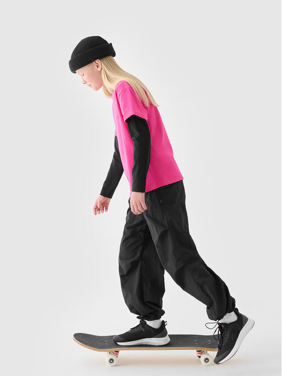 4F 4F T-Shirt 4FJRAW24TTSHF2313-55S Różowy Regular Fit
