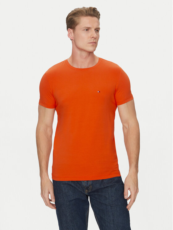 Tommy Hilfiger Tommy Hilfiger Tricou MW0MW10800 Portocaliu Slim Fit