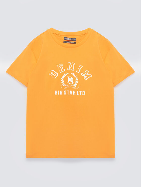 BIG STAR BIG STAR T-Shirt BESTER Pomarańczowy Basic Fit