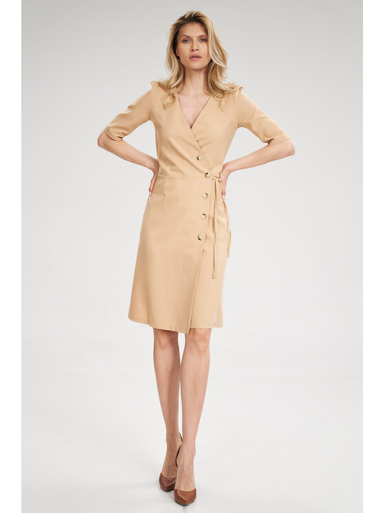 FIGL FIGL Šaty M703 Béžová Regular Fit