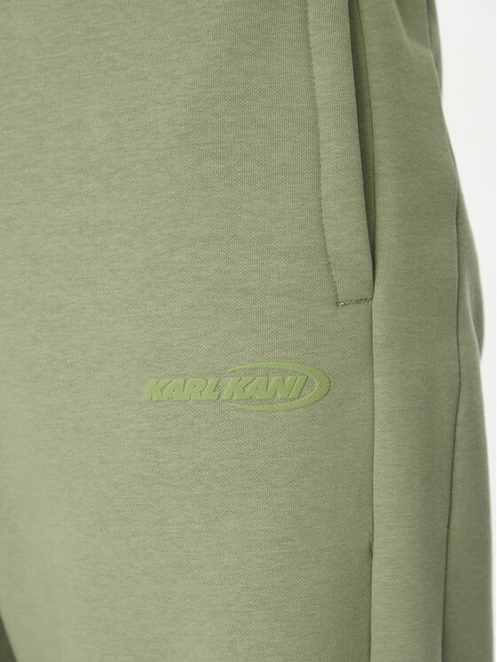 Karl Kani Karl Kani Spodnie dresowe Ellipse Straight Leg 60060043 Khaki Relaxed Fit