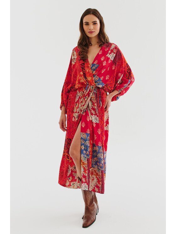 NAOKO NAOKO Každodenné šaty Boho Spirit Červená Regular Fit