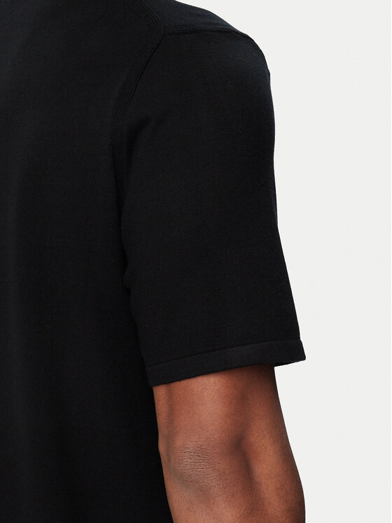 Calvin Klein Calvin Klein Тениска с яка и копчета LV04LH328G Черен Regular Fit