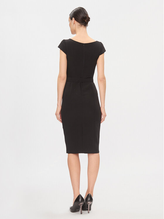 Rinascimento Rinascimento Sukienka koktajlowa CFC0116209003 Czarny Slim Fit