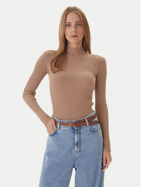 Kontatto Sweter 3M0814C Beżowy Regular Fit