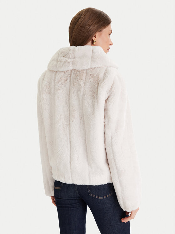 Guess Guess Кожено палто W0BL0N WDCH0 Екрю Regular Fit