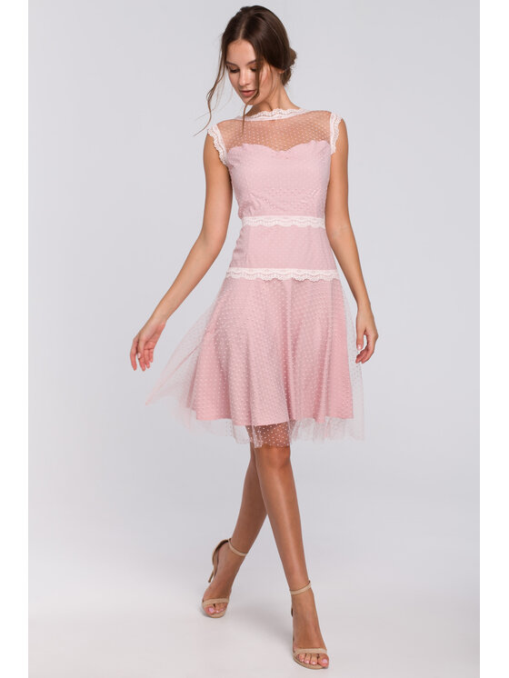 Makover Makover Abito da cocktail K030 Rosa Regular Fit