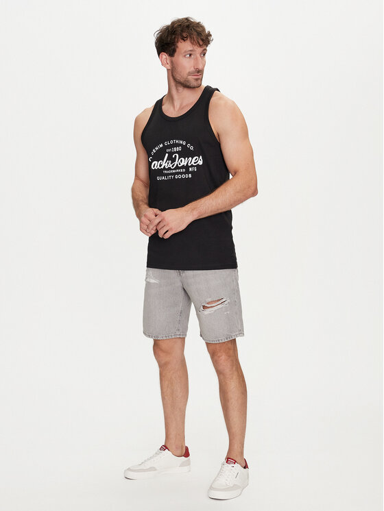 Jack&Jones Jack&Jones Jeans kratke hlače Jjichris 12253755 Siva Relaxed Fit
