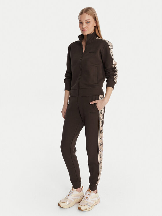 Guess Guess Bluză V2YQ16 KB3P2 Maro Regular Fit