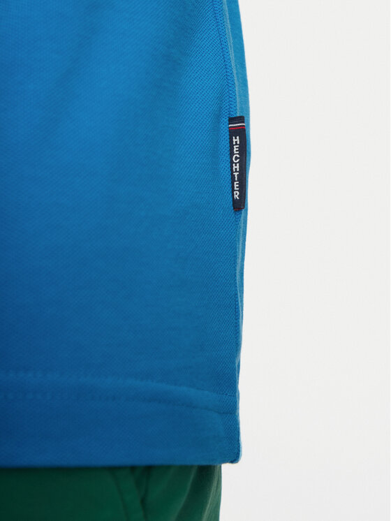 Hechter Paris Hechter Paris Polo marškinėliai Pique H-Eco 74004 151902 Mėlyna Regular Fit