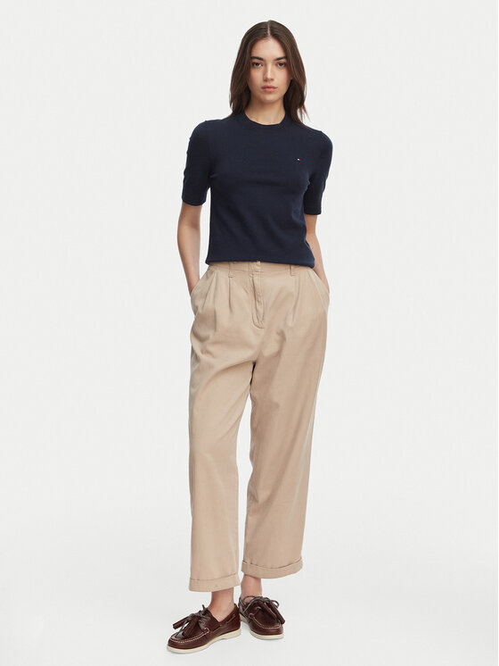 Tommy Hilfiger Tommy Hilfiger Sveter WW0WW49705 Tmavomodrá Slim Fit
