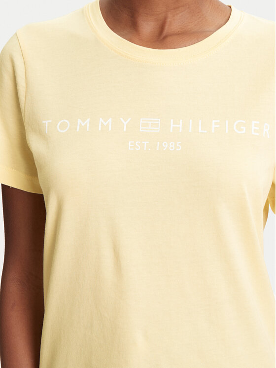 Tommy Hilfiger Tommy Hilfiger Tricou WW0WW40276 Galben Regular Fit