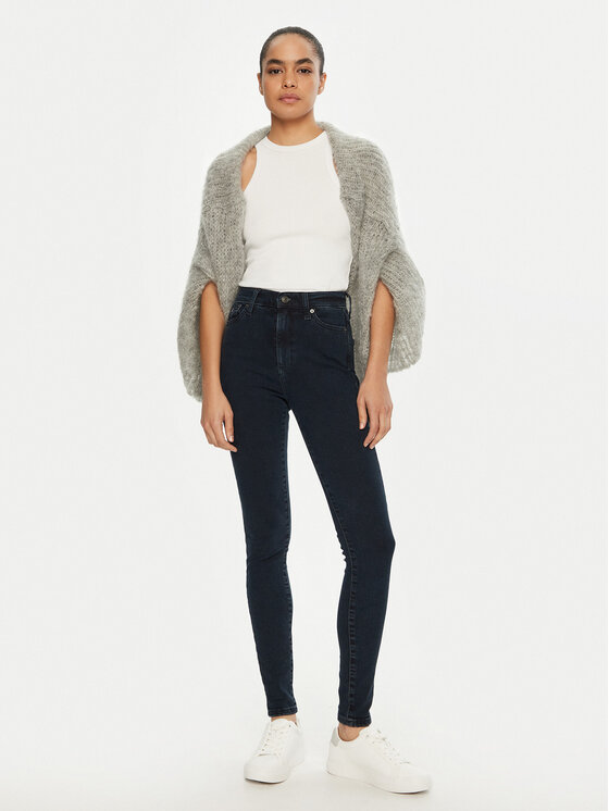 Tommy Jeans Tommy Jeans Blugi Sylvia DW0DW20217 Bleumarin Skinny Fit