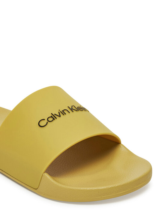 Calvin Klein Calvin Klein Şlapi Pool Slide Rubber HM0HM00455 Verde