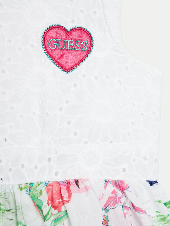 Guess Guess Kasdieninė suknelė A4GK14 WG5N0 Balta Regular Fit