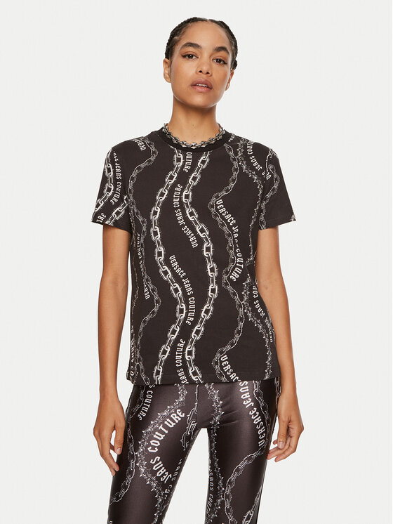 Versace Jeans Couture Versace Jeans Couture T-Shirt 77HAH613 JS365 Černá Regular Fit