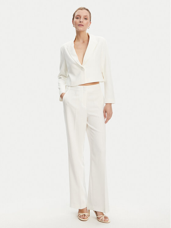 Tatuum Tatuum Pantaloni di tessuto Masda 2 T2508.146 Écru Wide Leg
