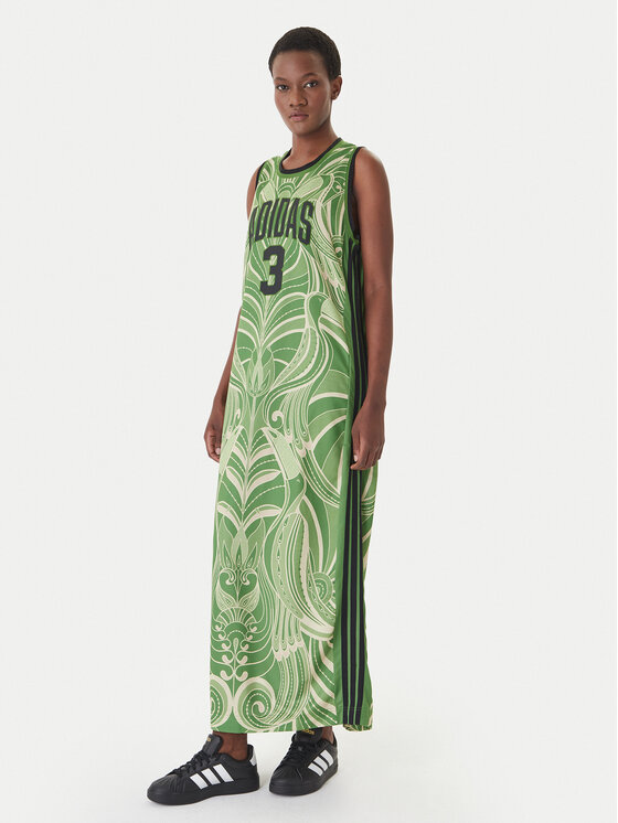 adidas adidas Hétköznapi ruha Farm Rio Premium KD4620 Zöld Slim Fit