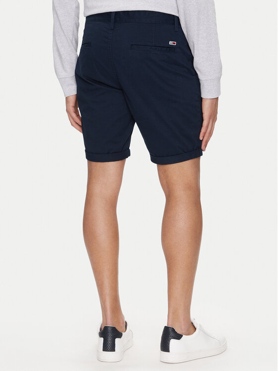 Tommy Jeans Tommy Jeans Bavlnené šortky Scanton DM0DM21950 Tmavomodrá Slim Fit